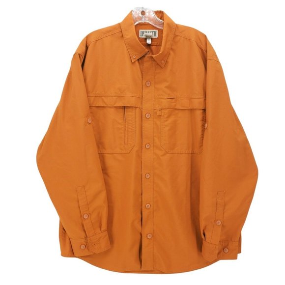 Duluth Trading Co Other - Duluth Trading Breezeshooter Shirt CoolPlus Orange Vented Fishing Size LARGE